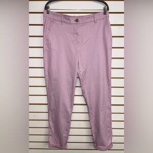 NEW J Jill Women's Brushed Twill Slim Pants,‎ Misty Rose SIZE 12 Tall